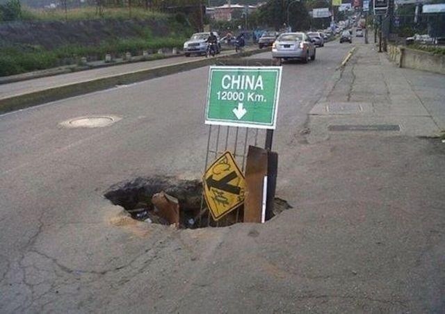 antipodal hole from Argentina to China
