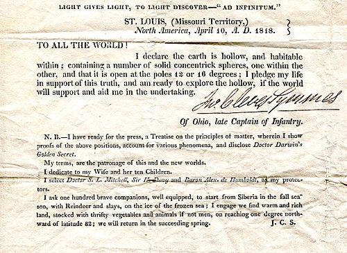 John Cleves Symmes Jr's Circular No. 1, 1818